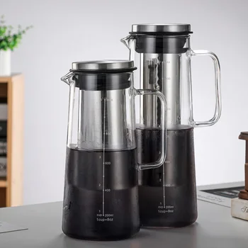 BCnmviku Customize 1000ML & 1400ML Cold Brew Coffee Tea Maker Multipurpose Mason Glass Jar Personalize Gift For Christmas