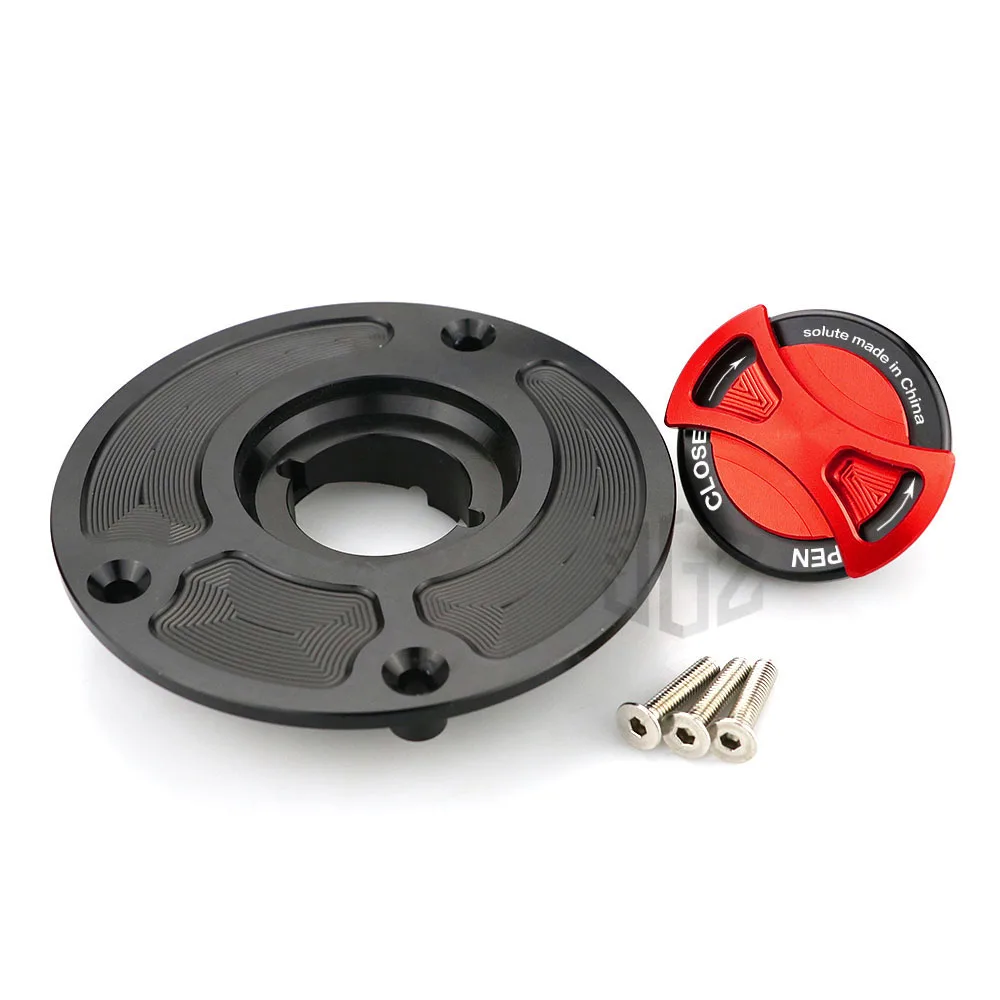 Worldmotop Aluminum Motorcycle Gas Cap / Brake Reservoir Cover - Universal Fit For Kawasaki Ninja 300 400 Z750 Z850 Z1000 (Green) - View #4