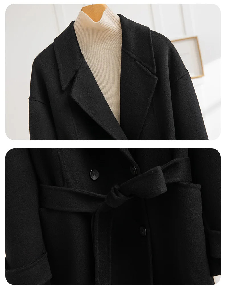 Wool coat fabric close-up