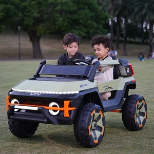 Factory Wholesale 12V Children's Electric Four-wheel Drive Toy Car Can Sit People Infant Swing Charging Car for 2- 7years