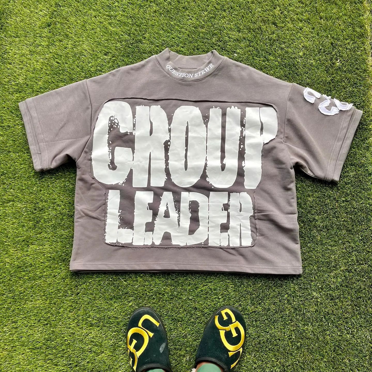 Custom Luxury Oversized Screen Printing Tshirts Heavy Weight T-shirt Cotton Patches Tee Applique Embroidery Cropped T Shirts Men gallery 4