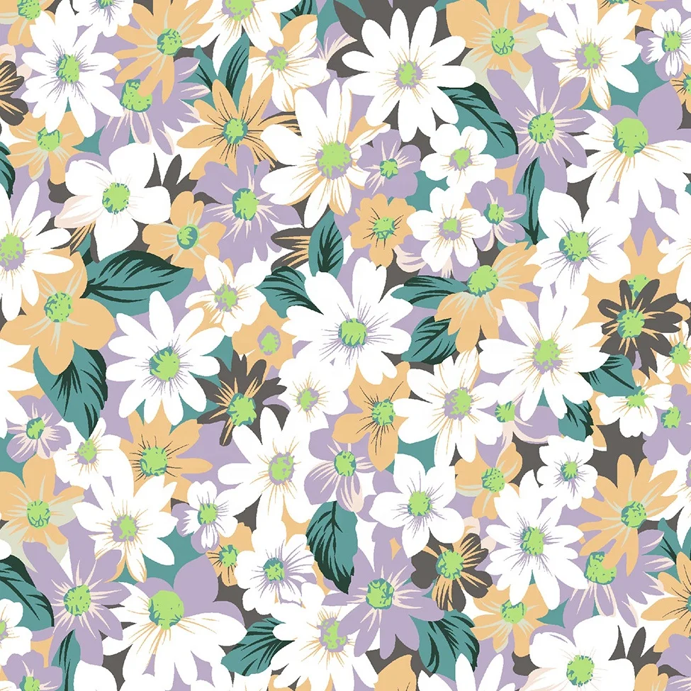 Лидер продаж, вискозная ткань с цветочным принтом, персональные заказанные ткани для платьев, вискозный шелк