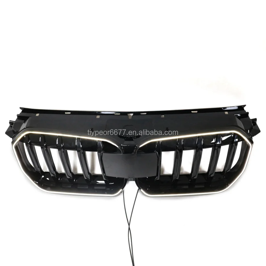 product tiypeor car front bumper led grille for bmw x1 u11 2023   2025 single bar led front bumper kidney grille mesh grille-5