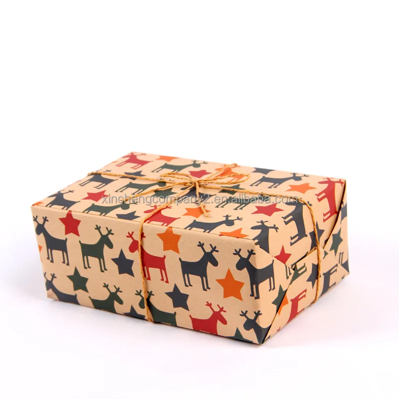 Custom Printed Logo Size Gift Wrapping Paper Roll Christmas Wrapping