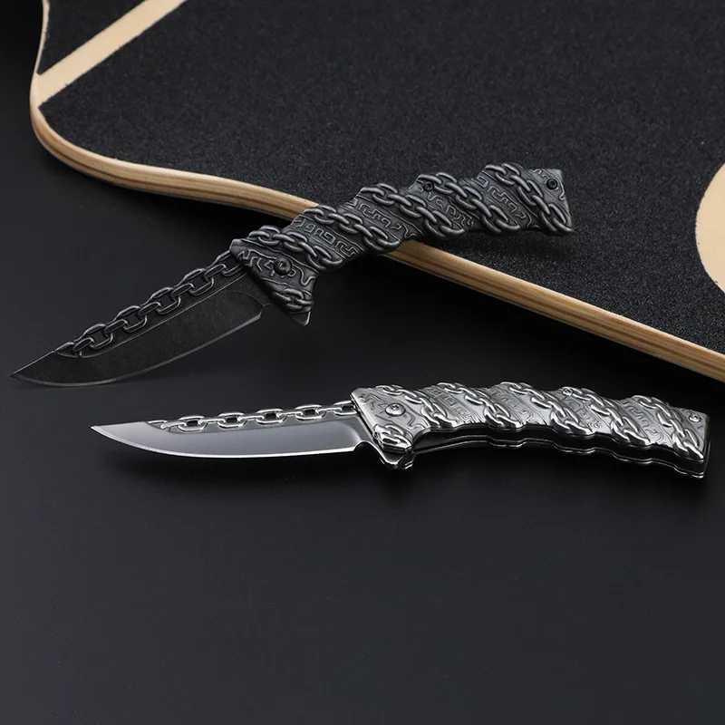 LC Mini Box Cutter Hunting Camping Survival Folding Knife Browning Pocket Knife Combat Self Defense Outdoor Gift Knife