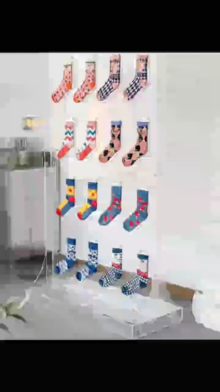 Customized Floor-standing Socks Shelf Clear Acrylic Stockings Display ...