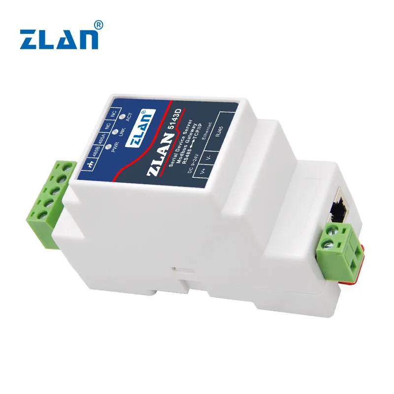 ZLAN5143D Modbus RTU TCP IoT solution serial to Ethernet converter