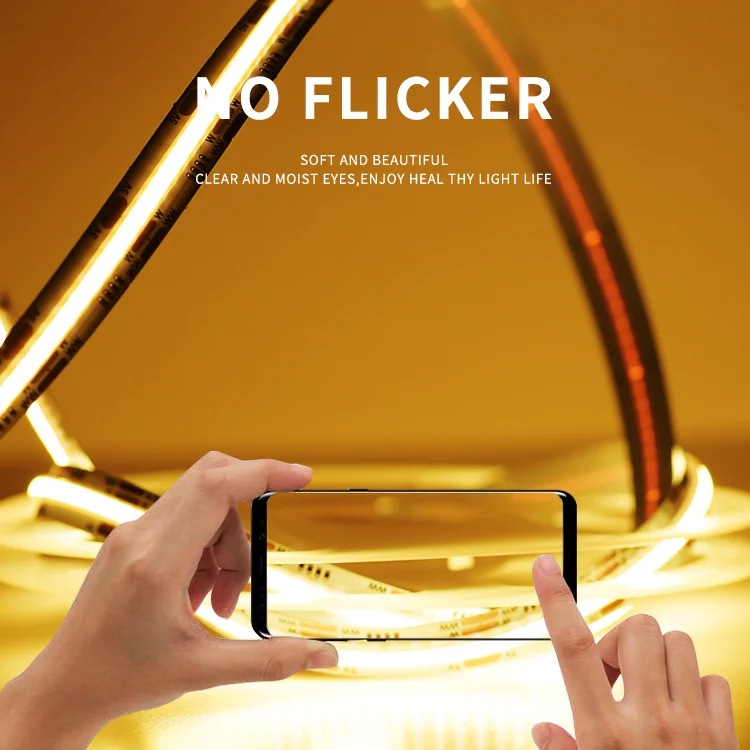 New Arrivals CCT Warm/Cold White DC5V COB Strip LED 640LEDs/M Flexible COB LED Light Strips