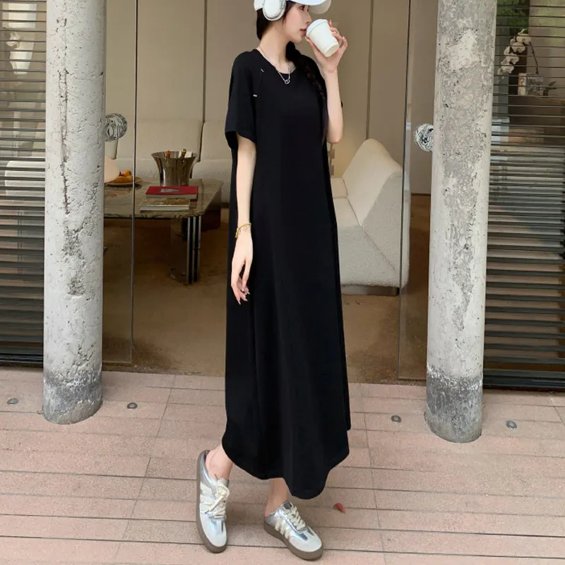 Hot Sale Streetwear Maxi Dress Oversized Extra Long Tee Shirts Casual  Custom Logo Loungwear Summer Korean T Shirt Dresses Womens| Alibaba.com