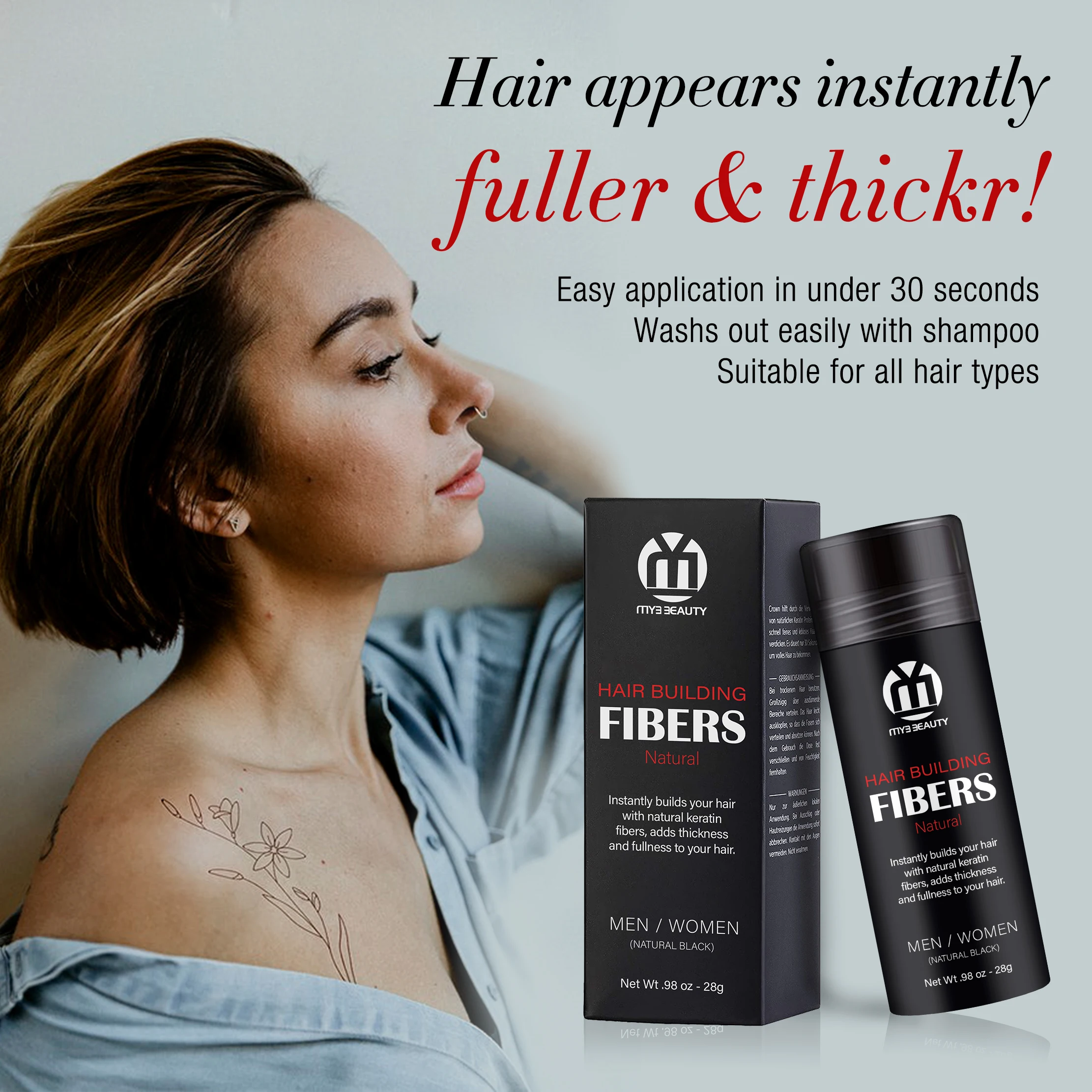 Частная этикетка аппликатор пучки волос от облысения полный набор утепленная пудра волокна волос волокна