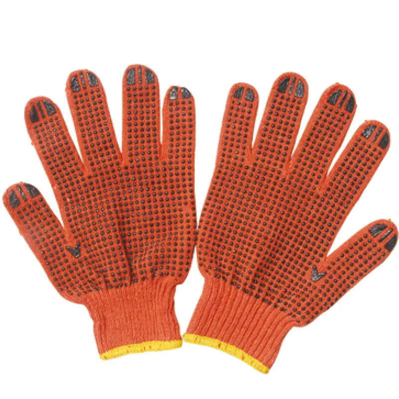 orange dot gloves