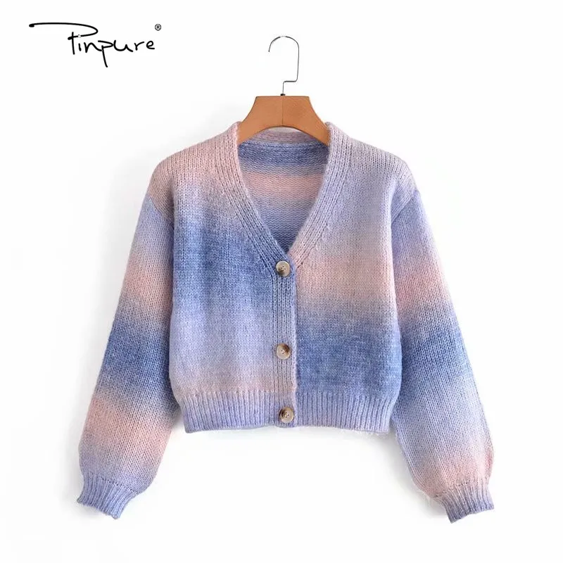 V-neck Single-breasted Sweater Cardigan 