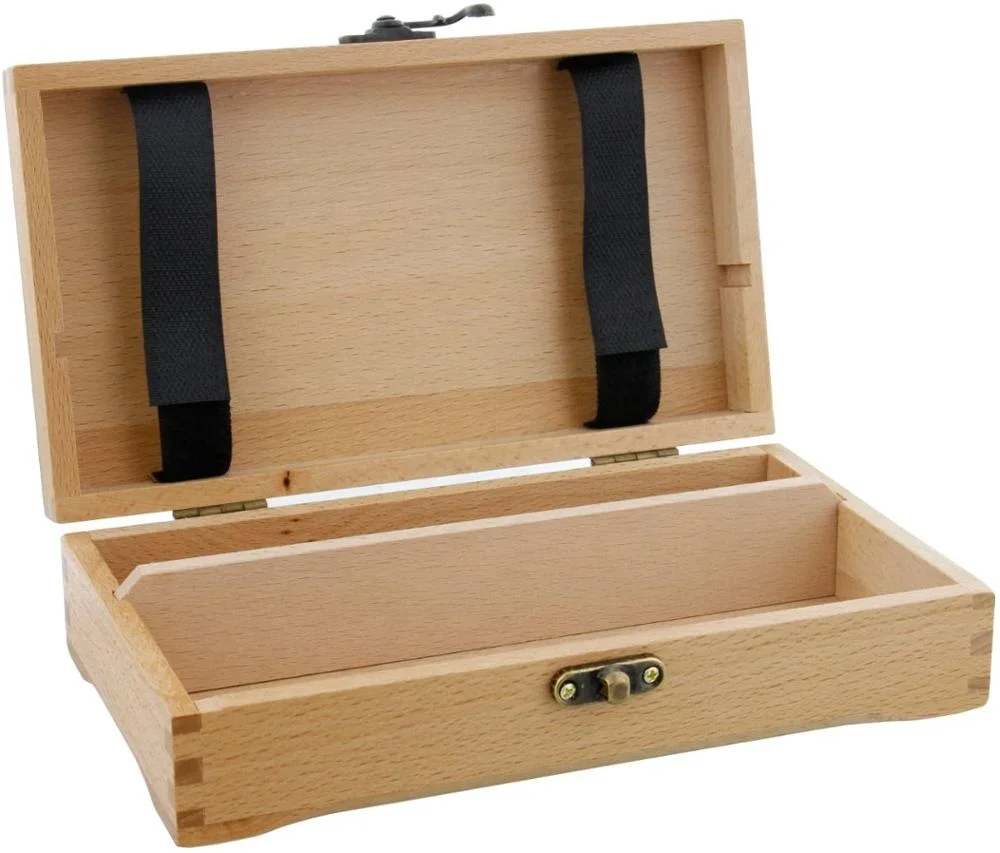 Wooden pencil box beech wood sketch color pencil box small fresh crea –  AOOKMIYA