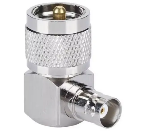 Factory Adaptor Uhf  Male Plug Macho to Bnc  Female Jack Hembra So239 Right Angle 90 Degree RA Rf Coax Adapter Connector Brass