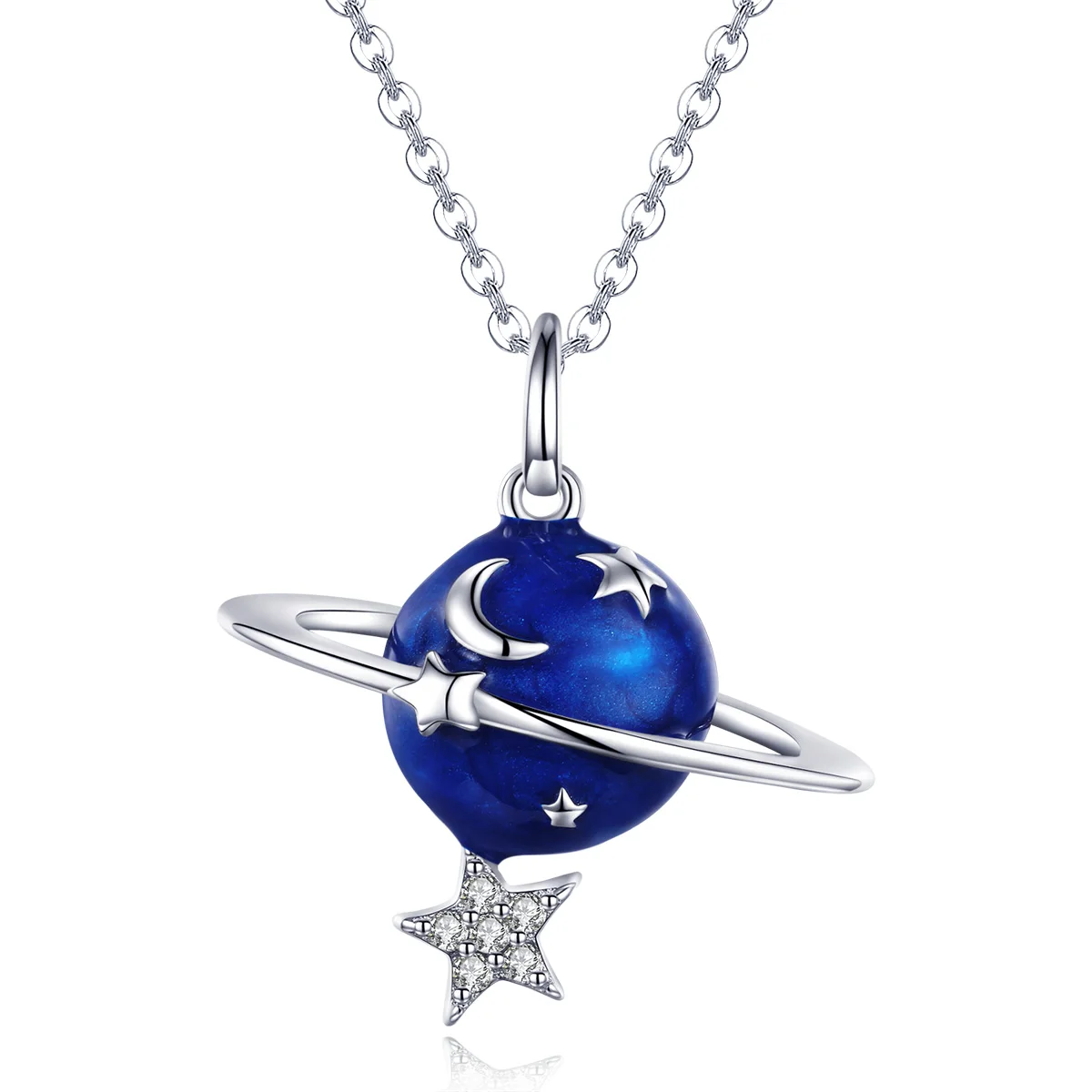925 Sterling Silver Secret Planet Moon 