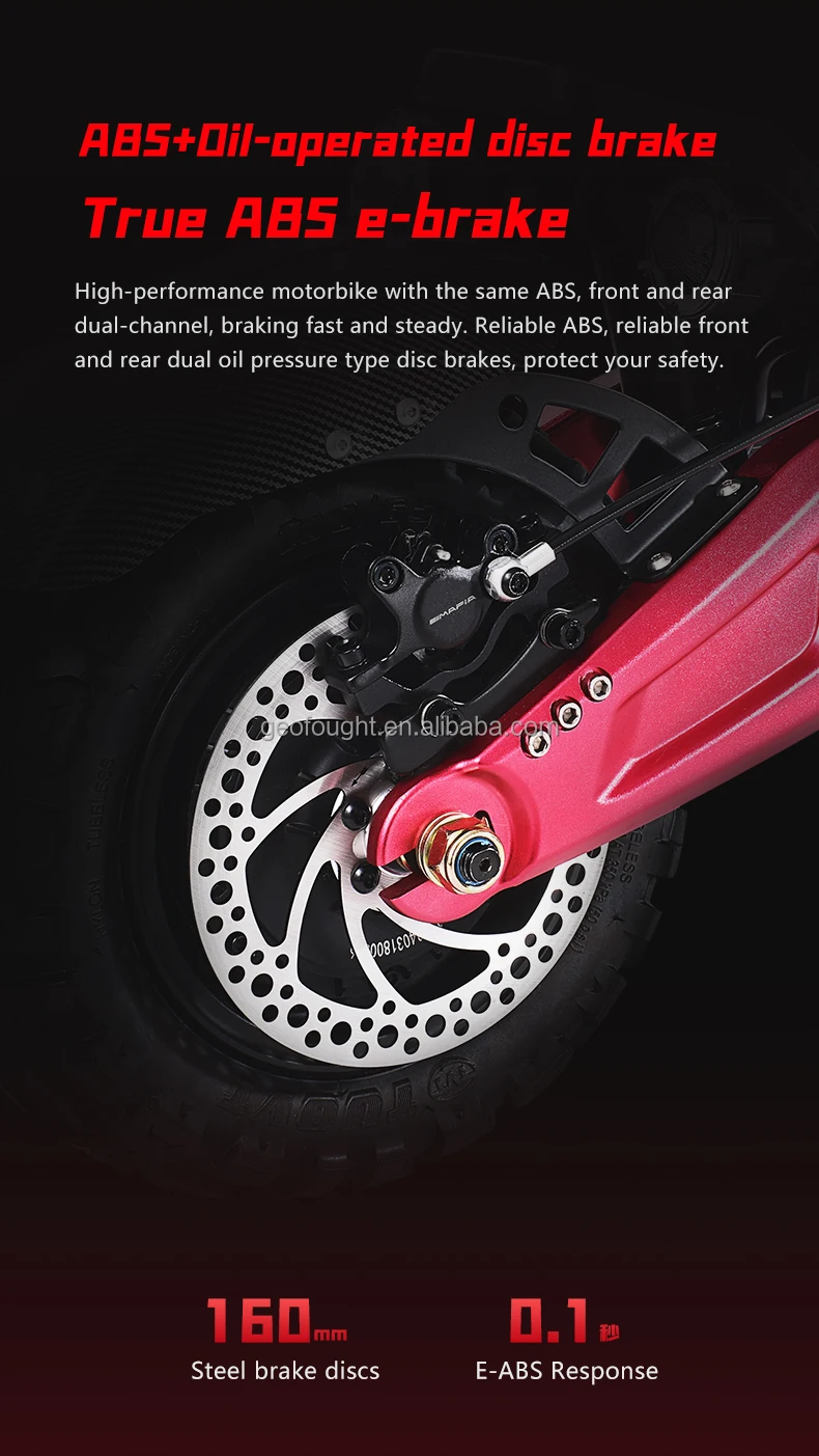 NFC/Password Start 11 Inch Off Road Scooter 38Ah Battery 100-120km Range 60V 6000W 80kmh 50mph Foldable Adult Electric Scooter