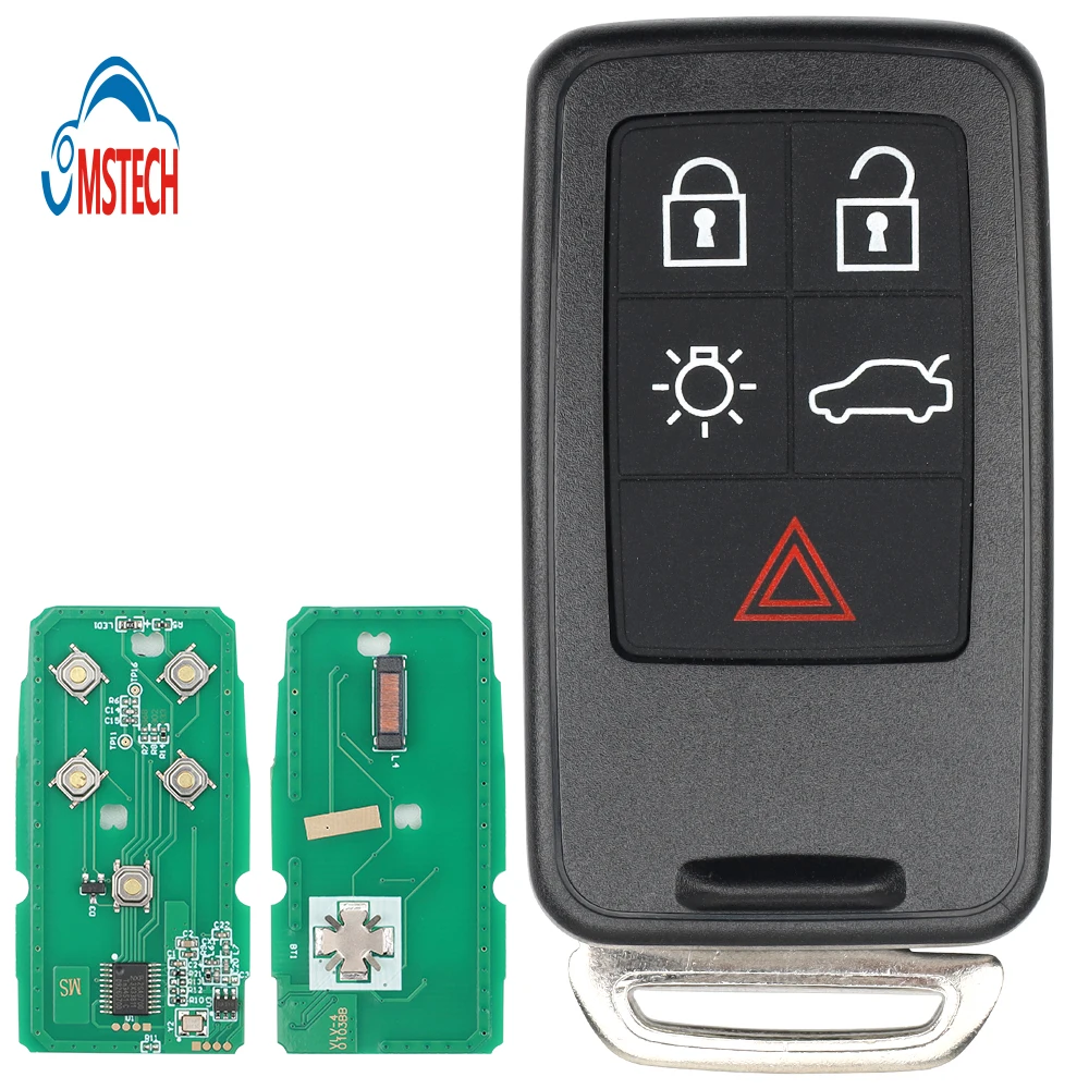 MS  5button 433mhz Fcc KR55WK49264  46chip Smart Remote Control Keyless Blank Key for volvo Xc60 S60 V40 v60 S80 Xc70 Car Fob