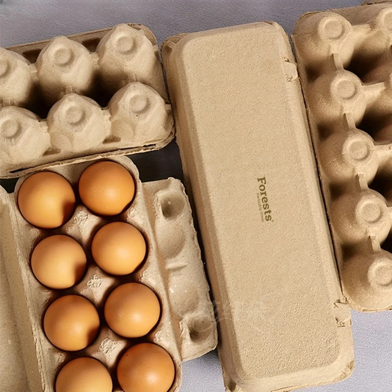 Environmentally Biodegradable Pulp Material 6/12/24/30 Cells Egg Holder Packaging Storage Containers Egg Tray for Home Kitchen