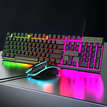 Hot Sale Gaming Keyboard Mouse Combo Backlit USB Wired Teclado y mouse de juego Gamer Gaming Keyboard and Mouse Combos
