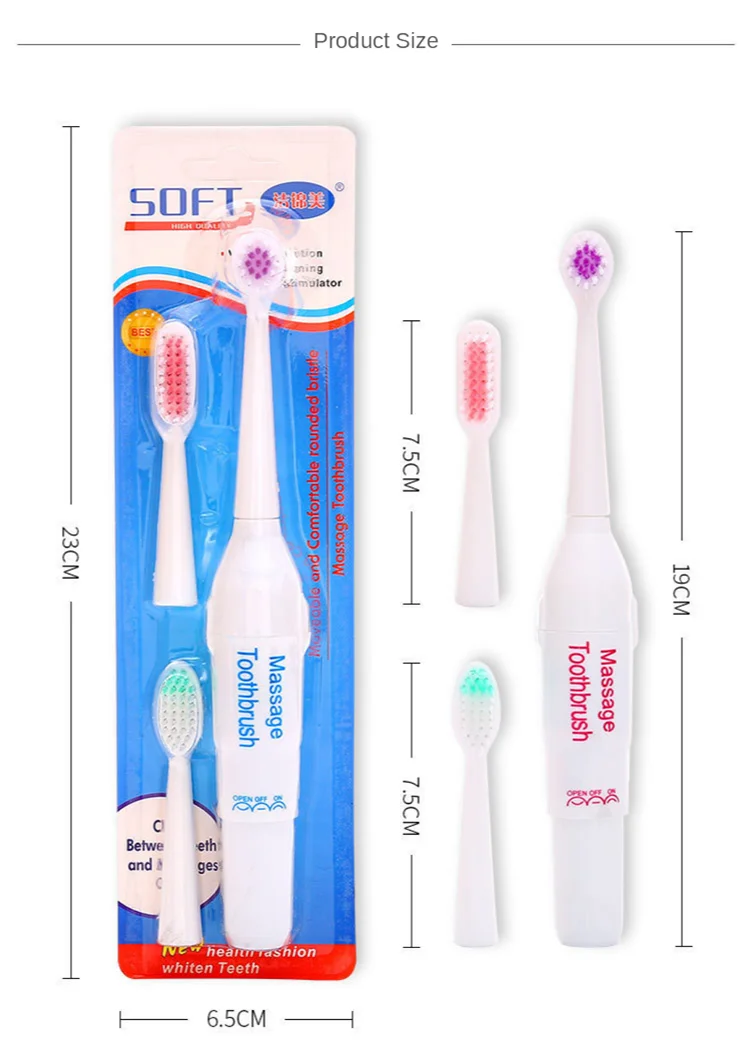 Fashion Electric Toothbrush Adult Timer Brush  Charger Rechargeable Tooth Brushes Replacement