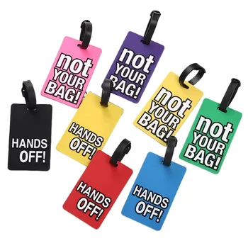 3D PVC Rubber Silicone Candy Color Name Tag Travel Luggage Tags