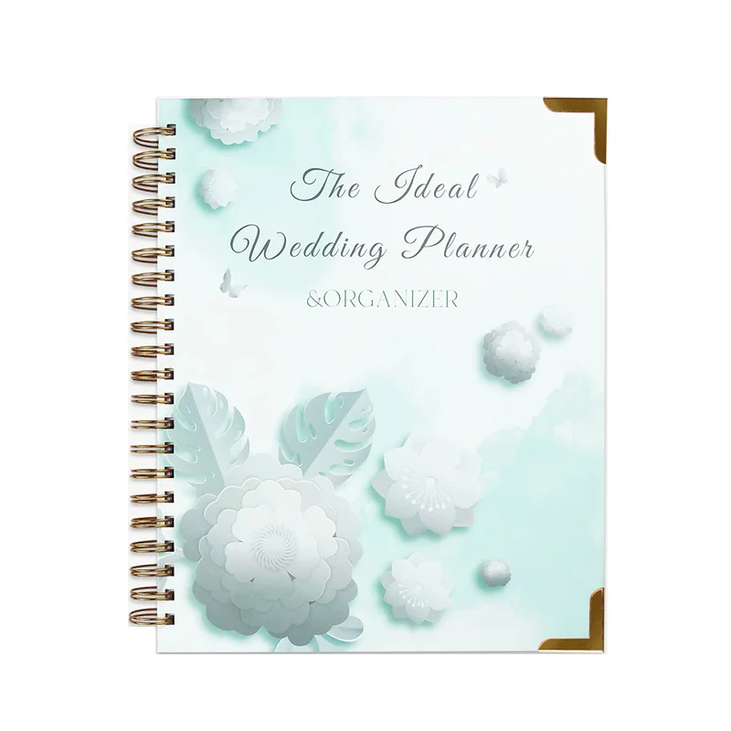 product custom printing wedding planner undated bridal organizer planning diary spiral hardcover gift guest book record planner list-2