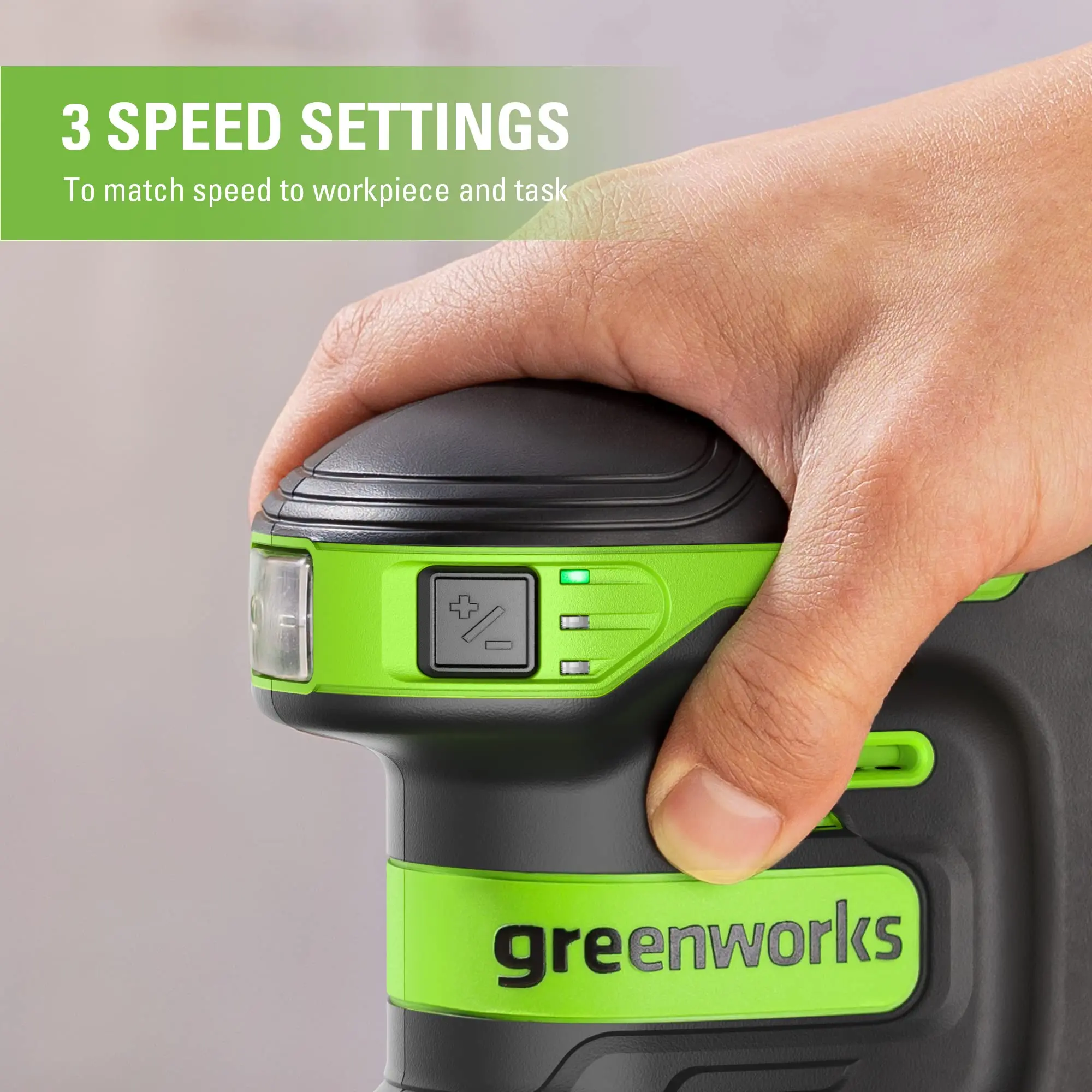 Аккумуляторная орбитальная шлифовальная машина Greenworks, 24 В, 5 ...