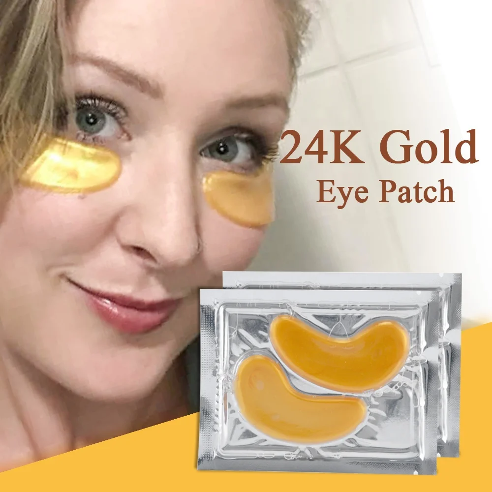 Private Label Custom logo Dark Circle Collagen Eye Mask Under 24k Gold Eye Patch