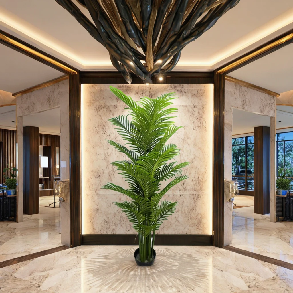 21 шт. искусственные листья бонсай Горшечное пальмовое растение большие 190 см (75 дюймов) высокое качество искусственное