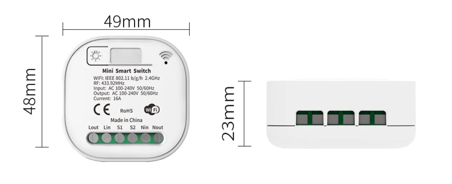 433 МГц WIFI мини смарт-приемник TUYA и настенный выключатель