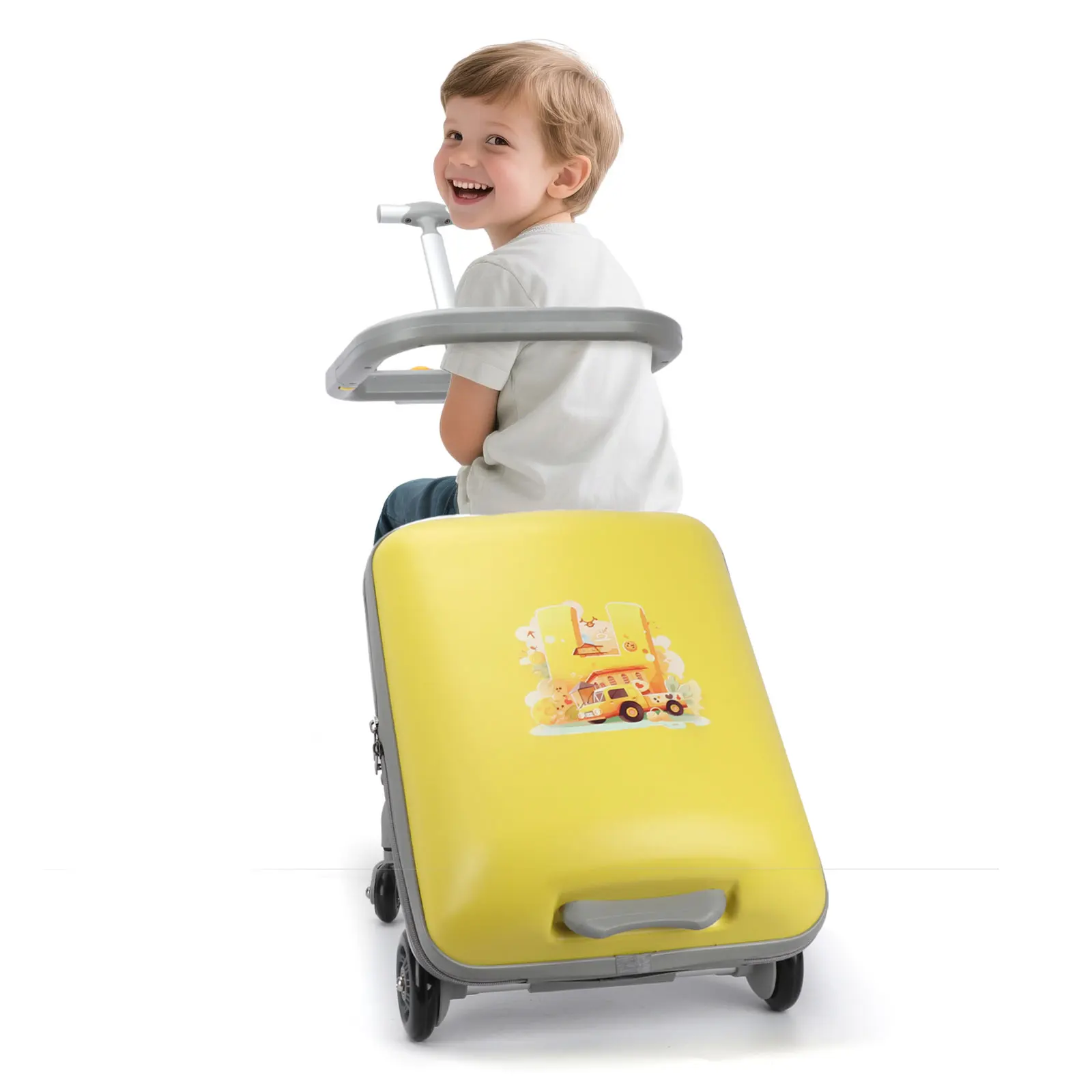 Travel Luggage Trolley Bag Scooter Kid Suitcase on Wheels