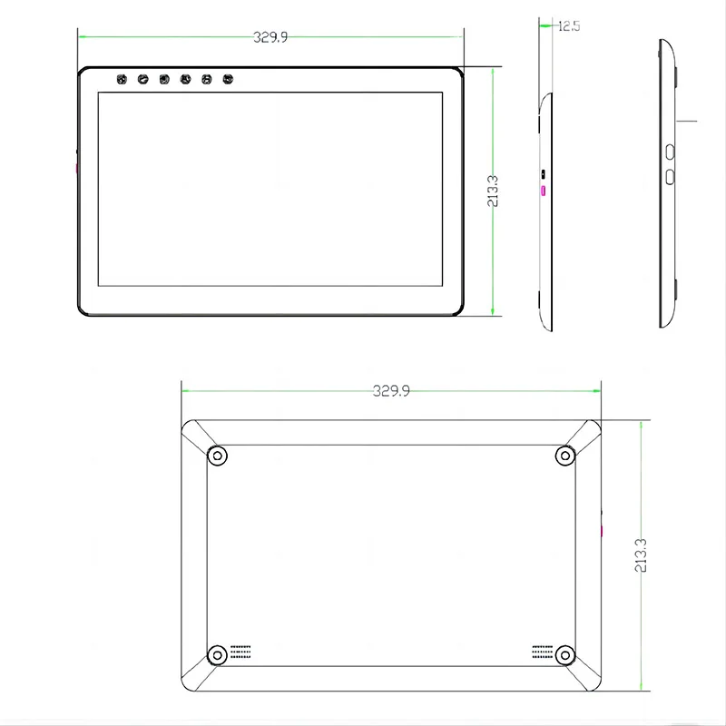 Portable 1920 X 1080 Tablet Graphic Drawing Monitor 8192 Level Pressure 266PPS Drawing Signature Pad 10-Point Capacitive USB