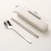 Portable chopstick box with cutlery