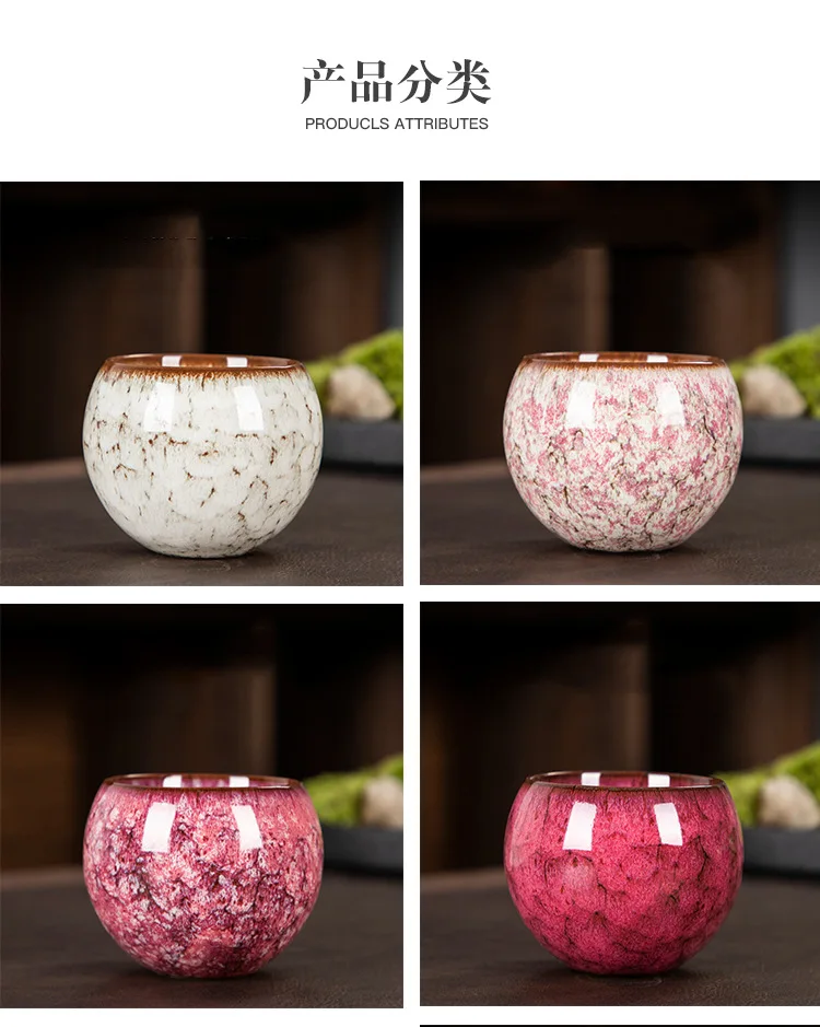 Wholesale Japanese Style Pottery Coffee Cups Arabic Ceramics Kung Fu Tea Water Espresso Coffee Mug Glazed Ceramic Tea Cup Sets