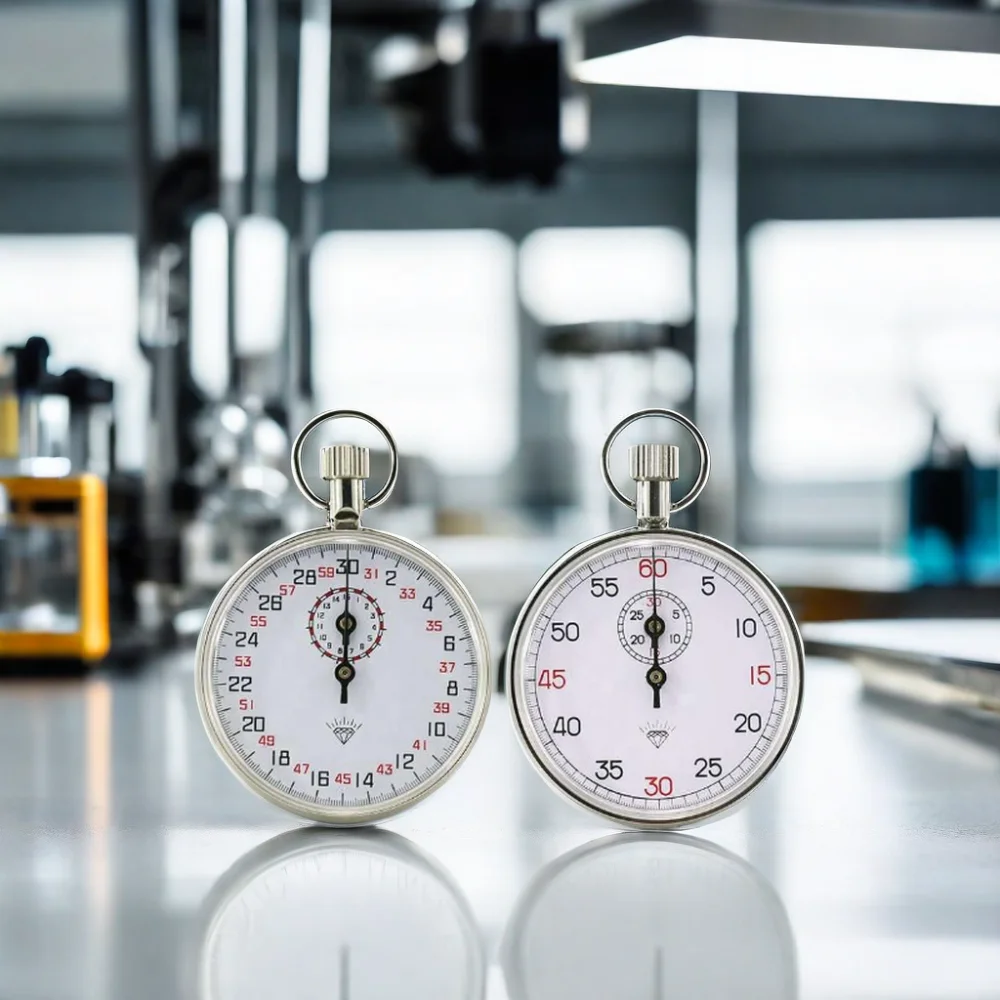 Diamante de acero inoxidable mecánico cronómetro 504 30 segundos 15 minutos