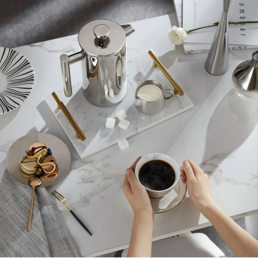 Factory Wholesales Double Wall Coffee Maker Stainless Steel French Coffee Press Stainless Steel 1000ml for Home Kitchen