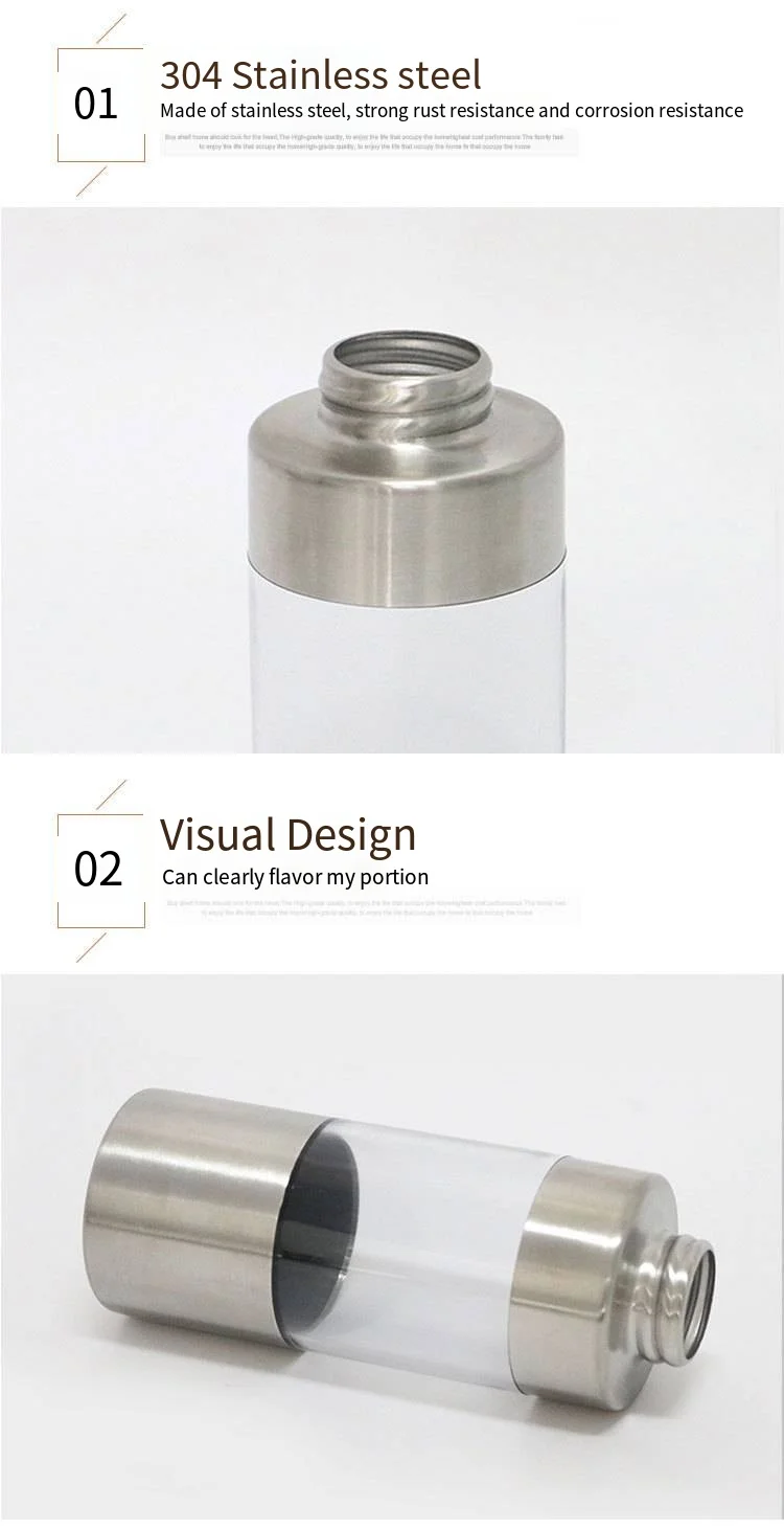 304 stainless steel seasoning bottle oil pot vinegar bottle transparent visible capacity food grade oil bottle factory