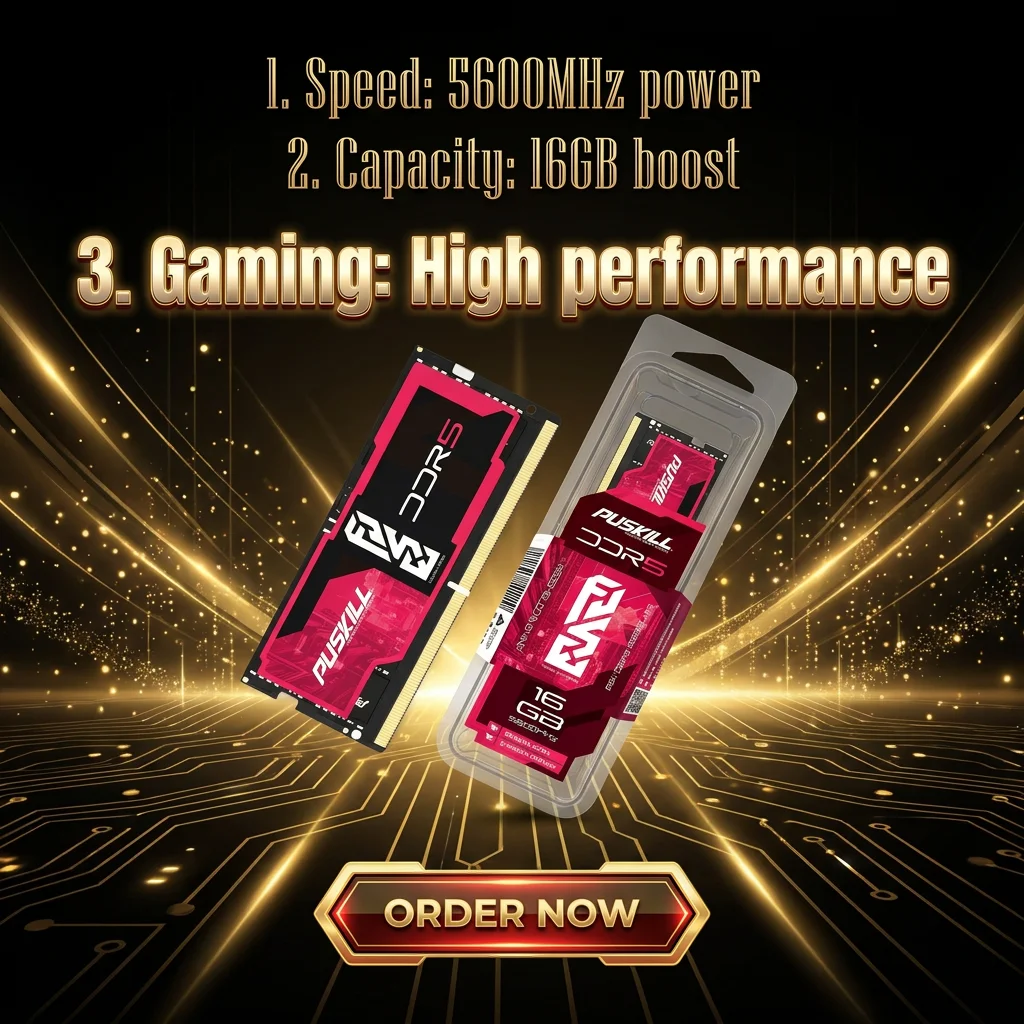 PUSKILL Factory DDR5 RAM 4800MHz 5200MHz 5600MHz 8GB 16GB 32GB