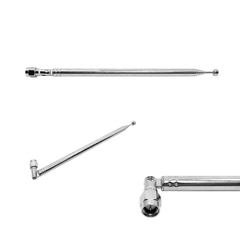 Factory Radio Rod Antenna Telescopic Antenna SMA Male Connector Radio Whip Folding Antenna for TV AM FM Radio Stereo Receiver