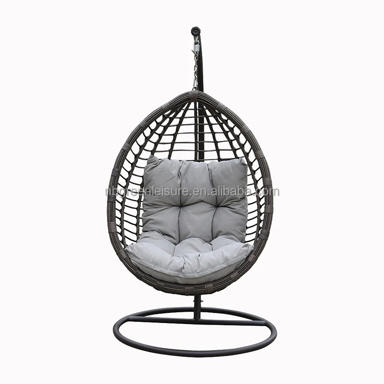 Custom Color Courtyard Wicker Rattan Outdoor Indoor Garden Egg Swing