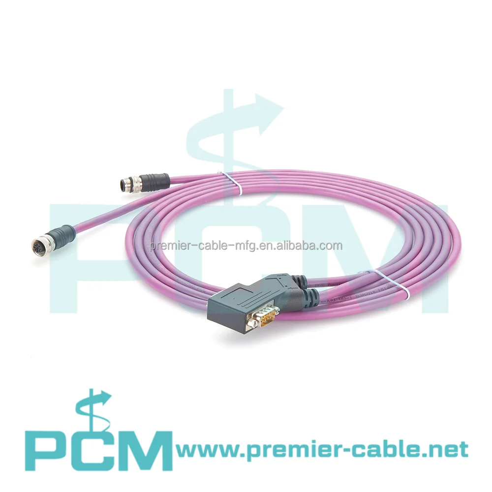 CANOpen CAN Bus DB9 to M12 Connector Cable for PLC Slave Device supplier