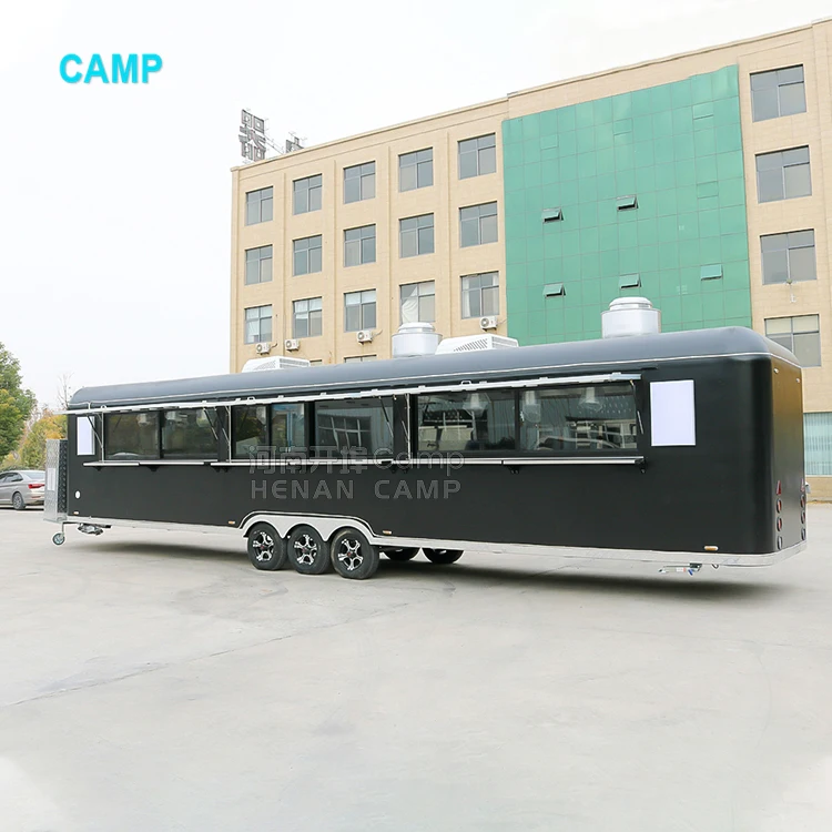 CAMP 40ft Food Truck Trailer with Full Kitchen Mobile Food Cart Container Restaurant Mobile bar Trailer Pizza Bbq Food Shop