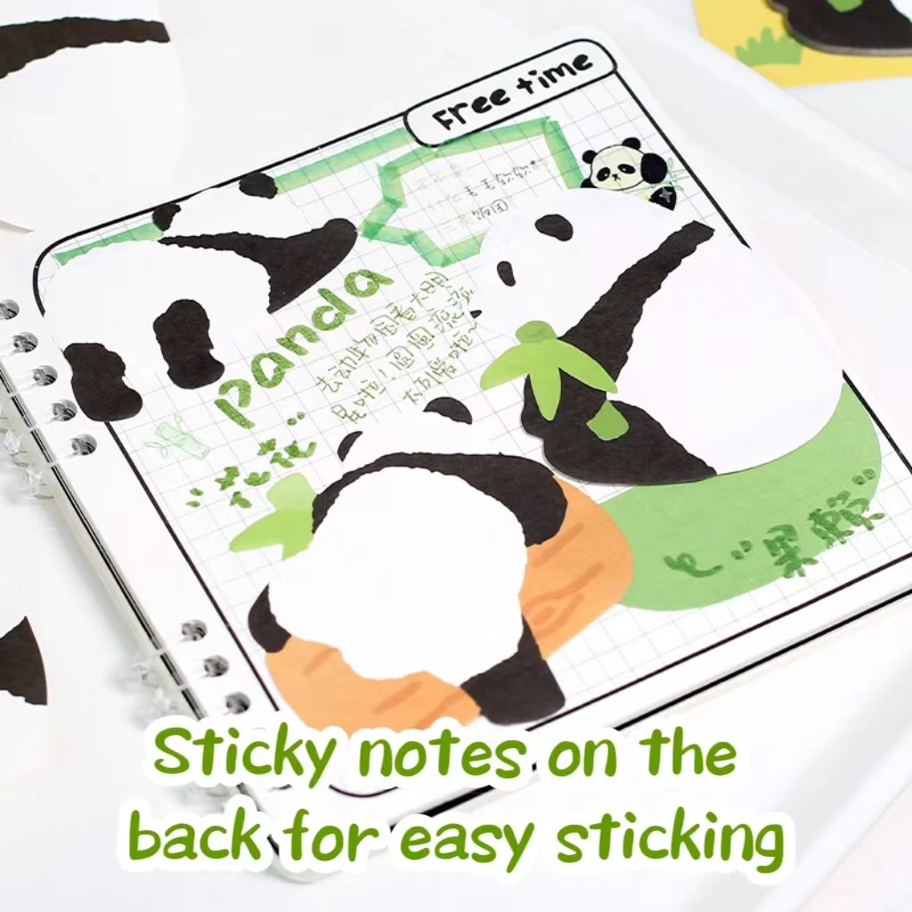 Cute Panda Note Paper Student Office Can Paste Message Sticky Notes ...