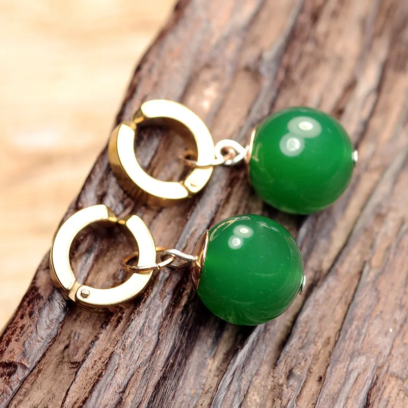 XR Anime Cartoon Vegetto Potara Ball Earrings Black Son Goku Zamasu Z Fusion Earrings Cosplay Jewelry Agate