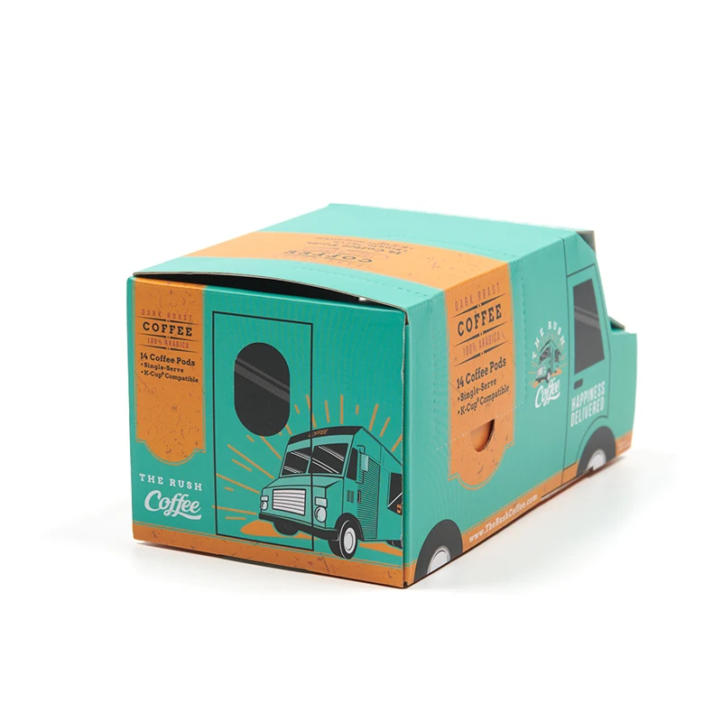 Fancy New Custom Logo Bus Shape Creative Box New Product  Colored Cardboard Corrugated Folding Wholesale Car Gift Packaging Box