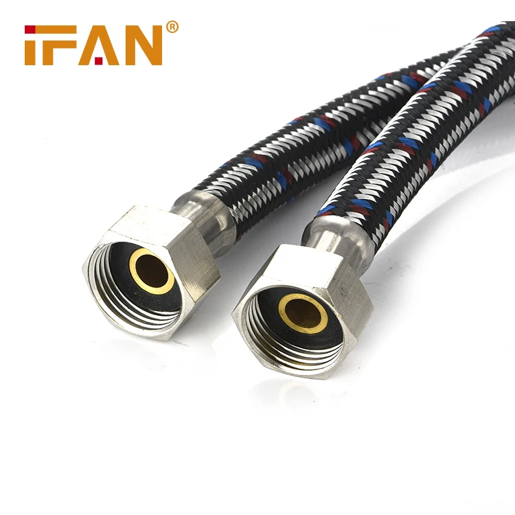 IFAN Factory OEM Water Use Iron Cap Duct Hose 30-60cm Stainless Steel Metal Braided Hose Shower Flexible Hose