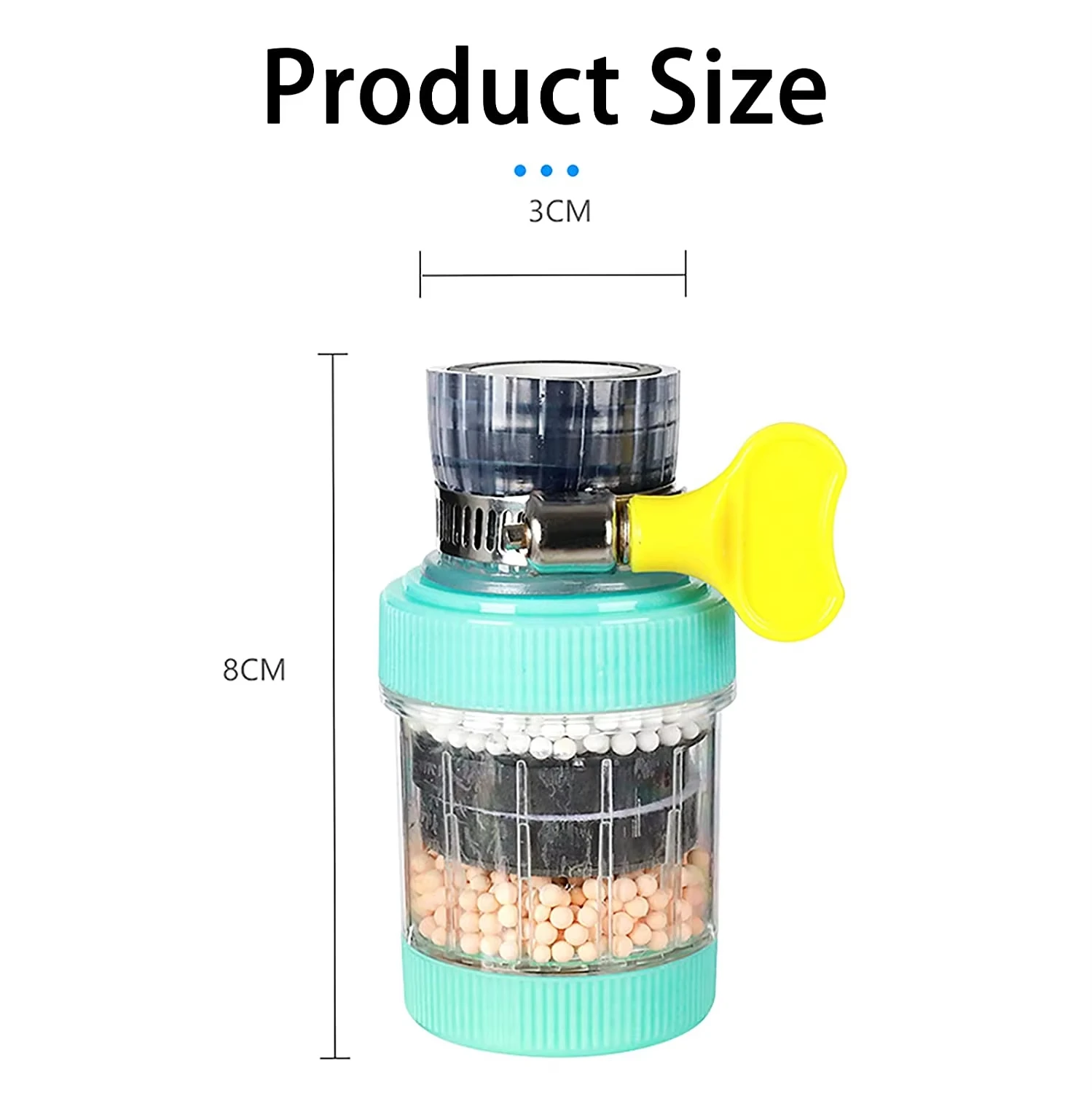 360° Purifier Kitchen Tap Filtration Activated Carbon Removes Chlorine Fluoride Heavy Metals Hard Water for Home Kitchen