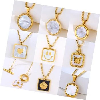 2 Mini Pendentifs Avec Nacre/Lac Opale Sur Semelle Argenté - Occasion (1,0 G)