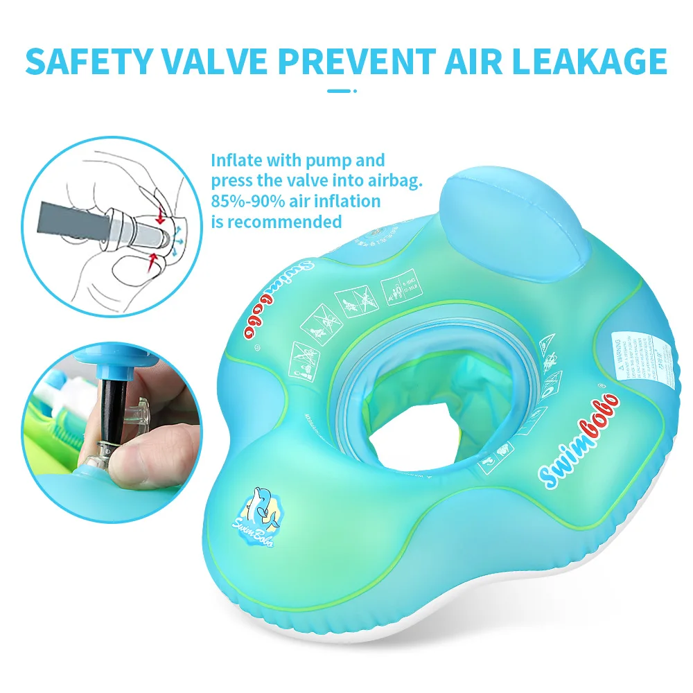 Swimbobo Environmental protection Pvc Safety Kids Seat Float Baby Swimming Ring Inflatable Seat Floating Child Floats