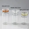 Deep gold cap with butyl plug